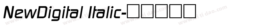 NewDigital Italic字体转换